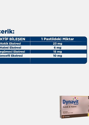 Dynavit Kekik & Hatmi Takviye Edici Gıda 16 Pastil - Görsel 4