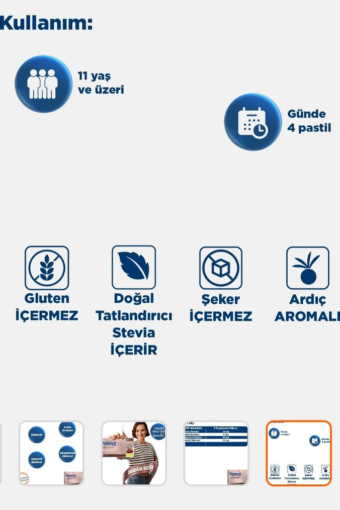 Dynavit Kekik & Hatmi Takviye Edici Gıda 16 Pastil - Görsel 3