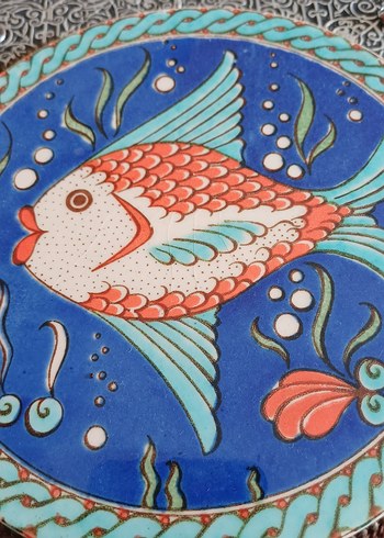 Osmanlı Türkçesi - Balık Desenli çok eski 50 yıllık