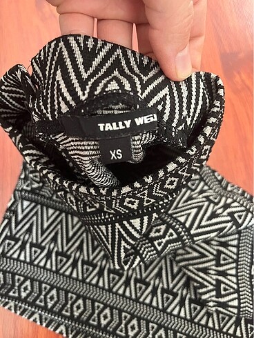xs Beden Crop desenli