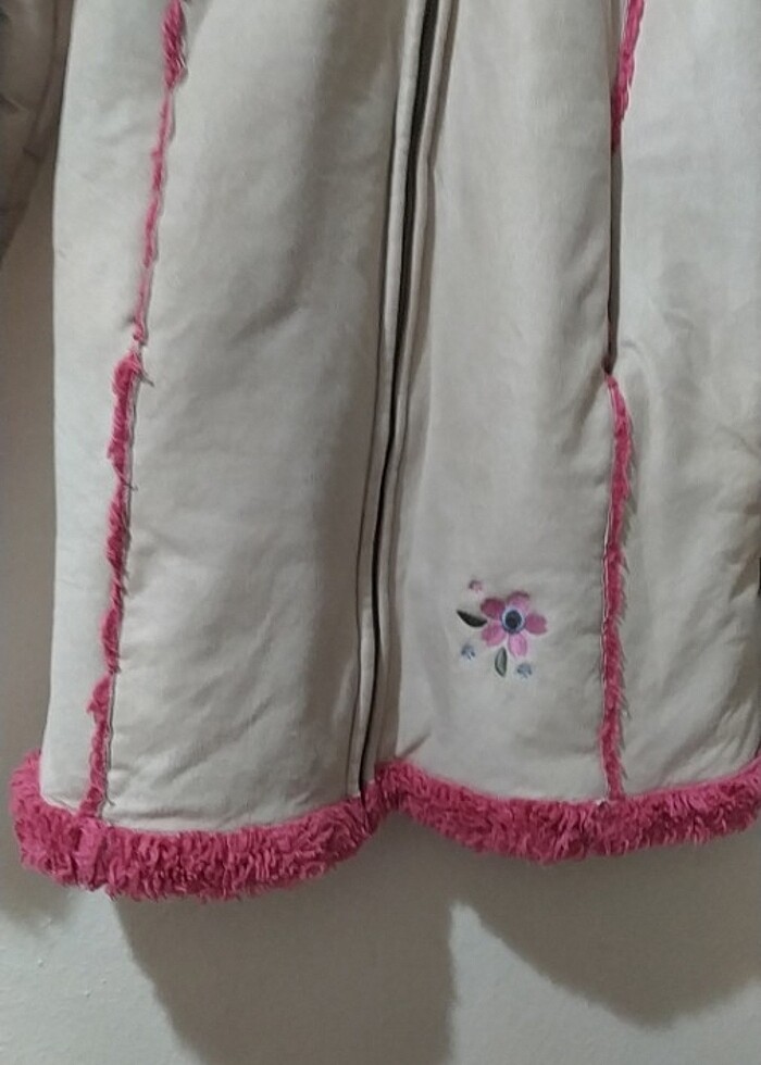 Kış içi kürklü mont 8 9 10 11 yaş için uyumlu kollarını katlayıp - Görsel 3