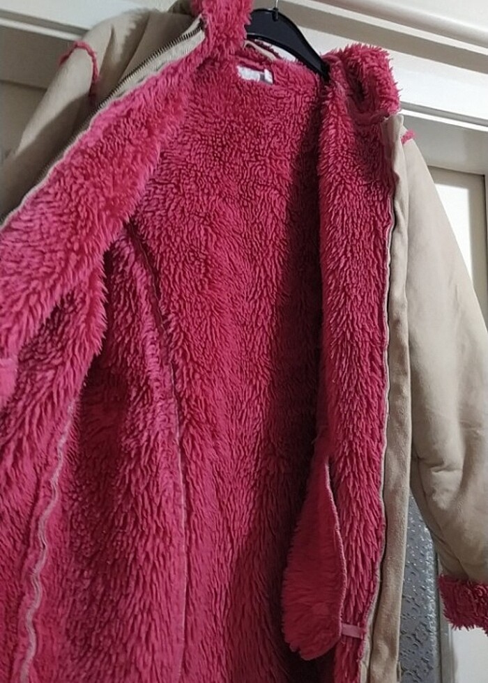 Kış içi kürklü mont 8 9 10 11 yaş için uyumlu kollarını katlayıp - Görsel 5