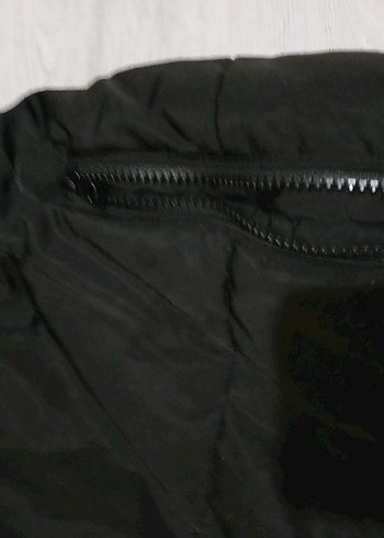 Kadın Siyah Uzun Fermuarlı Kışlık Mont - Görsel 4