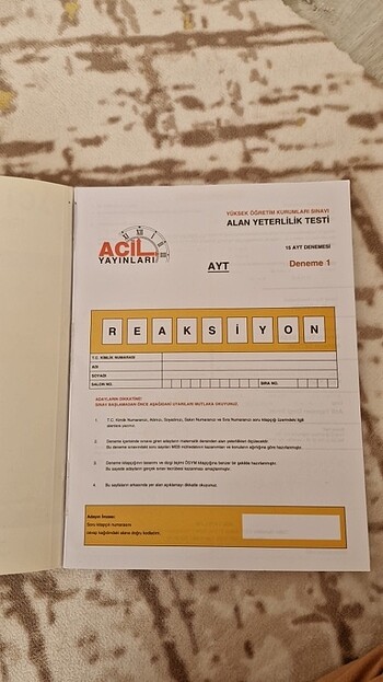  Beden Acil matematik ayt denemesi