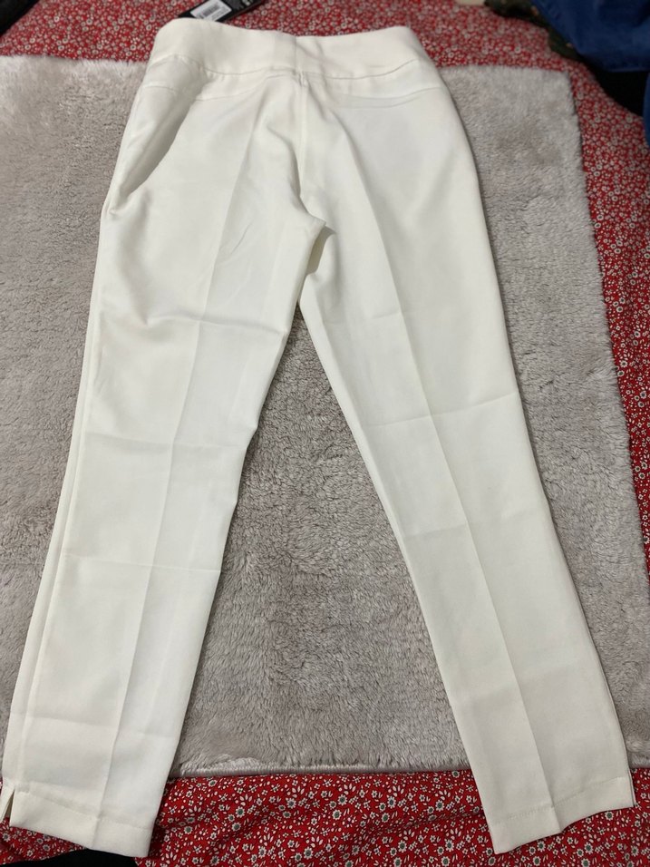 Beyaz Kumaş Kadın Pantolon - Görsel 2