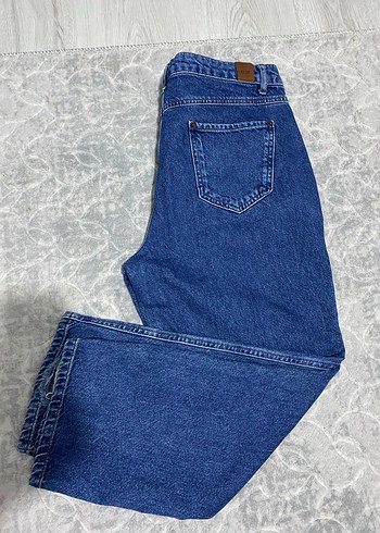 Kadın Mavi Denim Rahat Kesim Jean - Görsel 2