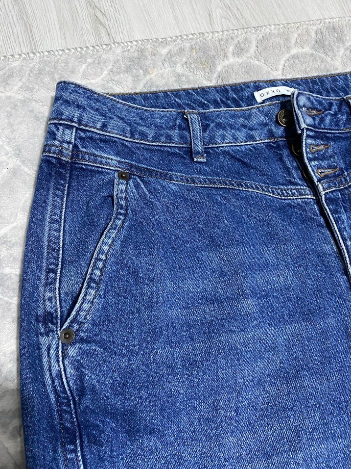 Kadın Mavi Denim Rahat Kesim Jean - Görsel 3