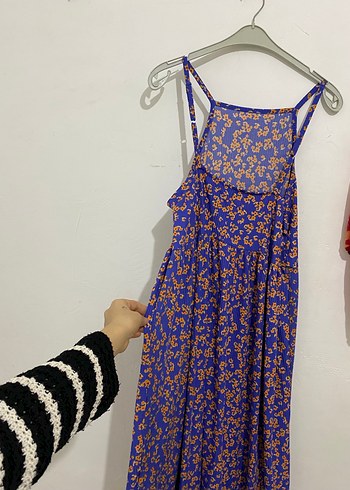 Lila mor yazlık Uzun Elbise - Görsel 4