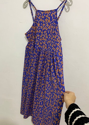 Lila mor yazlık Uzun Elbise - Görsel 2