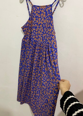 Lila mor yazlık Uzun Elbise - Görsel 3