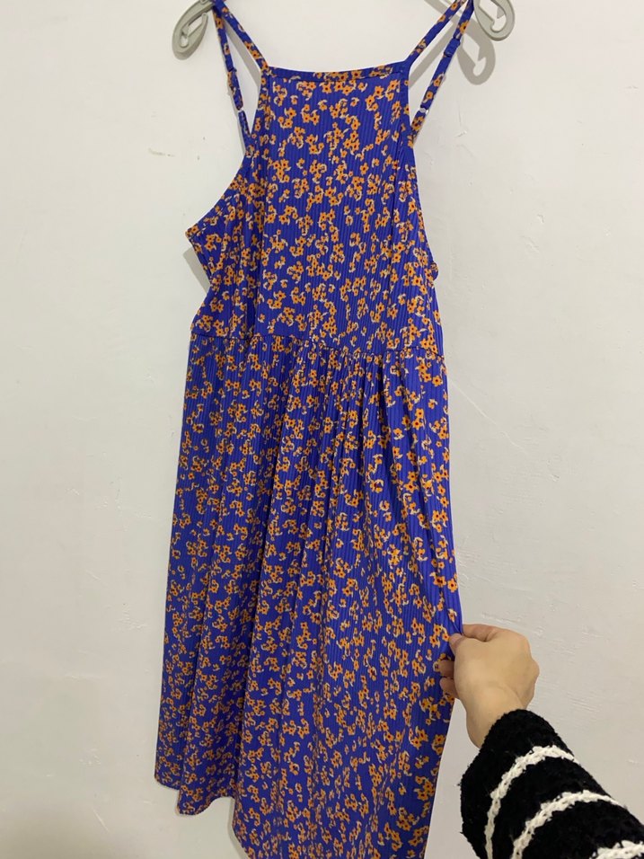 Lila mor yazlık Uzun Elbise - Görsel 2