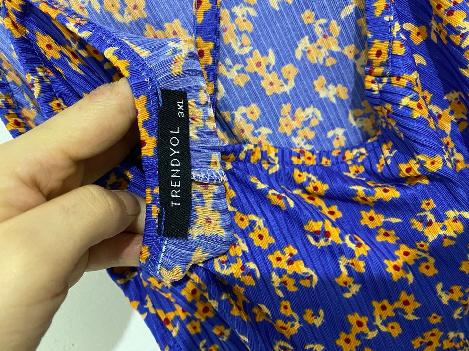 Lila mor yazlık Uzun Elbise - Görsel 5