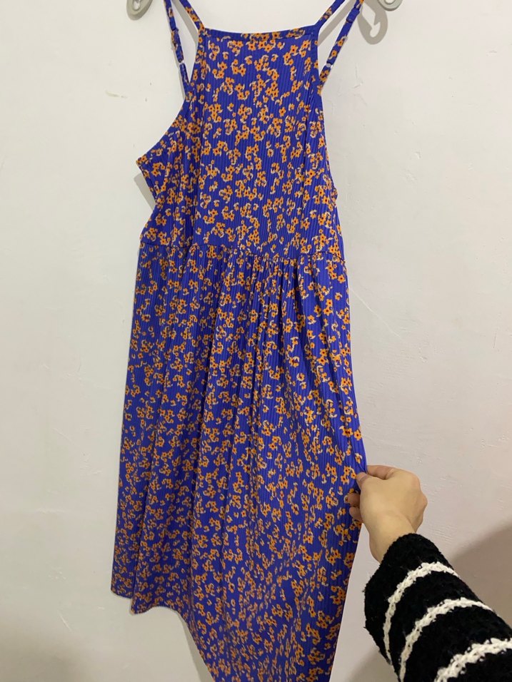 Lila mor yazlık Uzun Elbise - Görsel 3