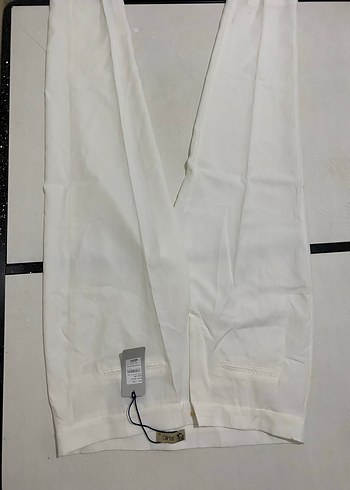 50 beden beyaz kumaş pantolon - Görsel 4