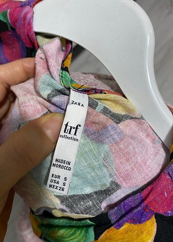 Renkli Bohem Mini Bluz  gömlek Düğmeli - Görsel 5