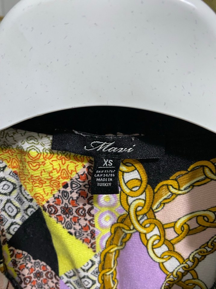 Çiçek Desenli Zincir Detaylı Kısa Kollu Gömlek - Görsel 3