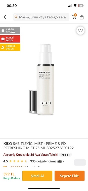 Kiko Sabitleyici Mist