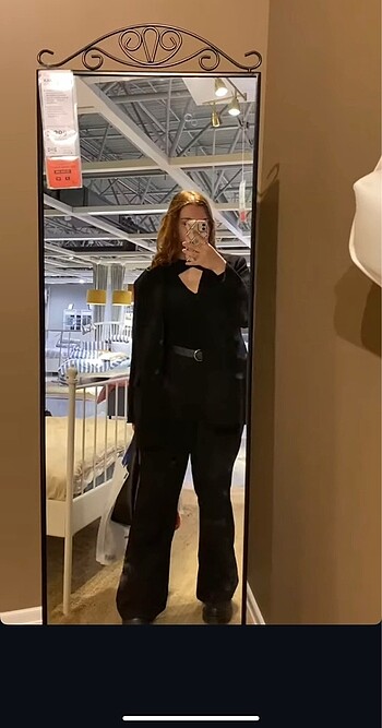 Siyah kumaş pantalon