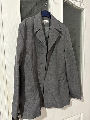l Beden gri Renk Gri az giyilmiş blazer ceket