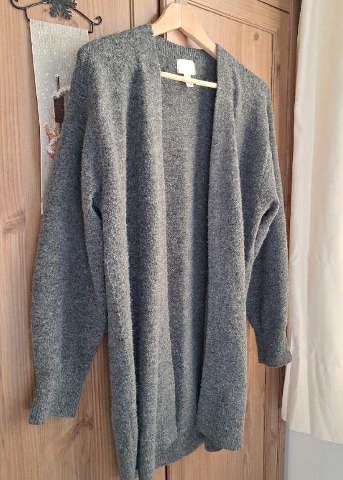 H&M Uzun Triko Hırka - Görsel 2