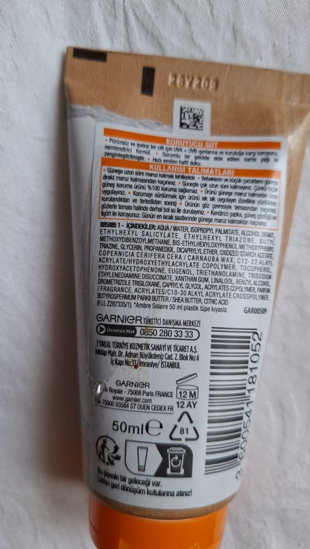 Garnier Ambre Solaire SPF 50+ Koruyucu Süt - Görsel 2