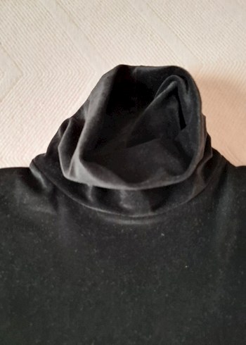 Siyah Balıkçı Yaka Kısa Kollu Bluz - Görsel 4