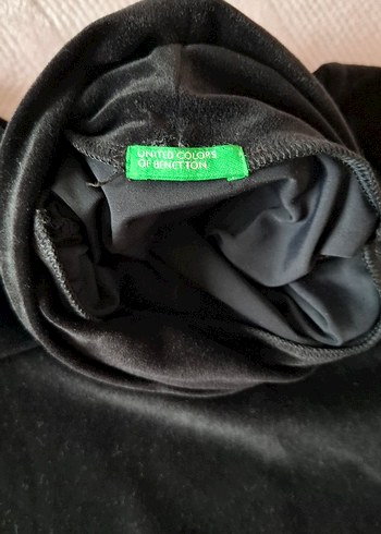 Siyah Balıkçı Yaka Kısa Kollu Bluz - Görsel 2