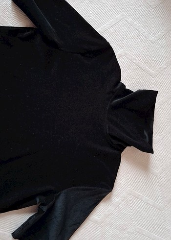 Siyah Balıkçı Yaka Kısa Kollu Bluz - Görsel 5