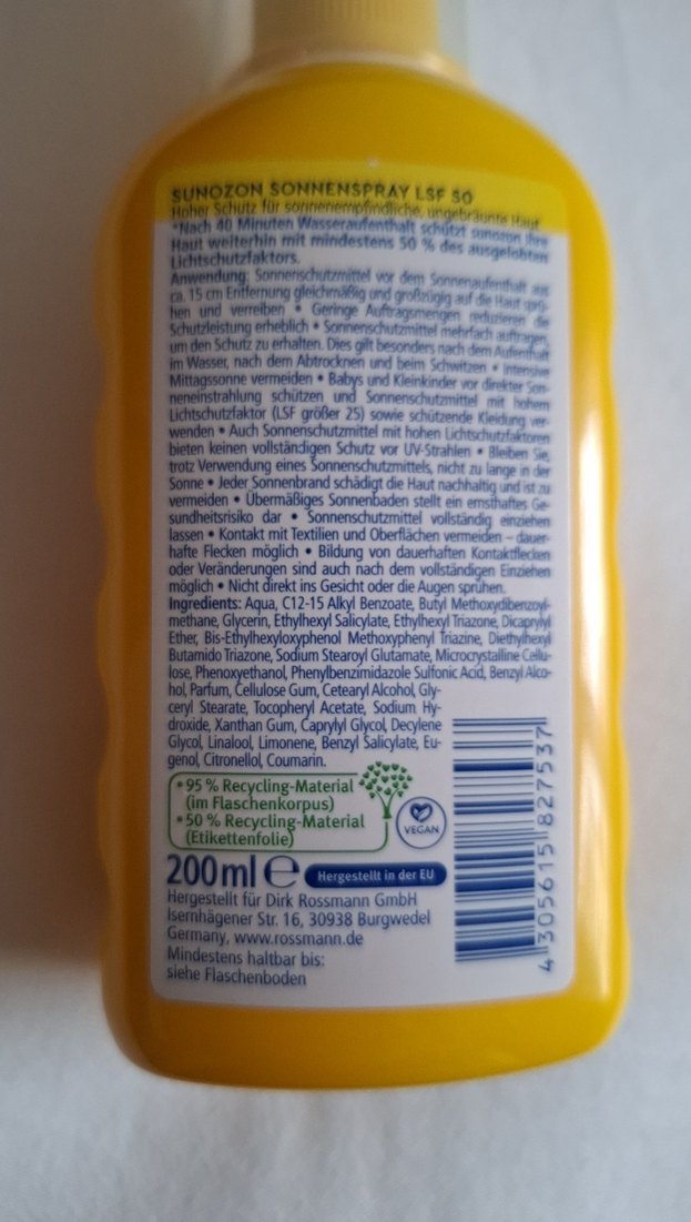 Sun Ozon SPF 50 Güneş Spreyi Suya Dayanıklı - Görsel 2