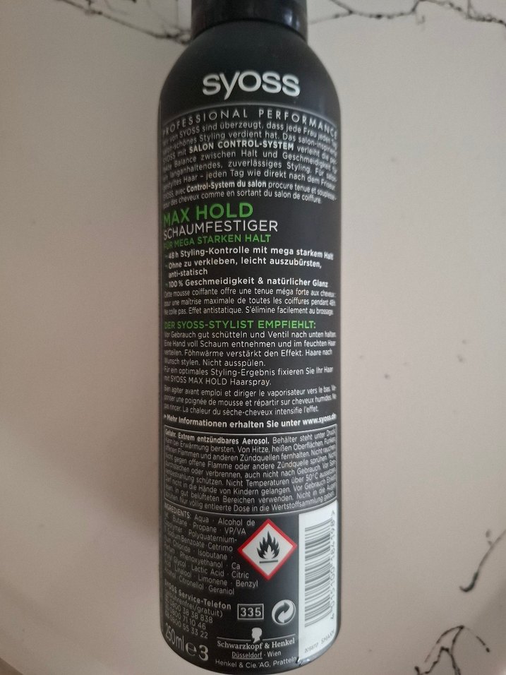 Syoss Max Hold Köpük Saç Şekillendirici 230 ml - Görsel 4