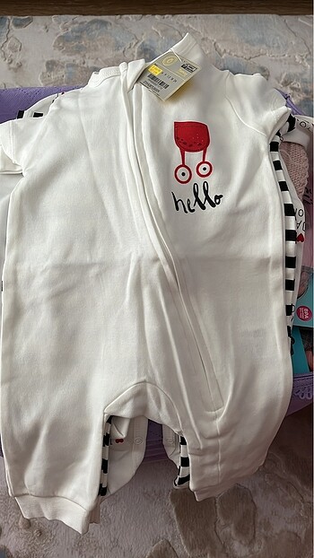 3 Ay Beden Hello Baby etiketli 2?li tulum