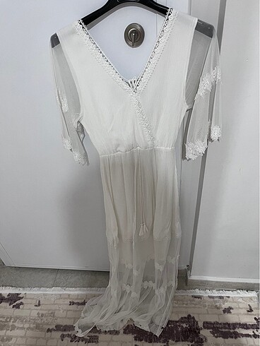 s Beden beyaz Renk Nikah/Dış Çekim/Babyshower uygun beyaz elbise