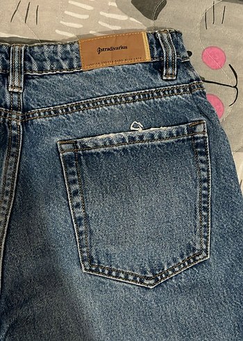 Yırtık Detaylı Kadın Mavi Denim Jean - Görsel 3
