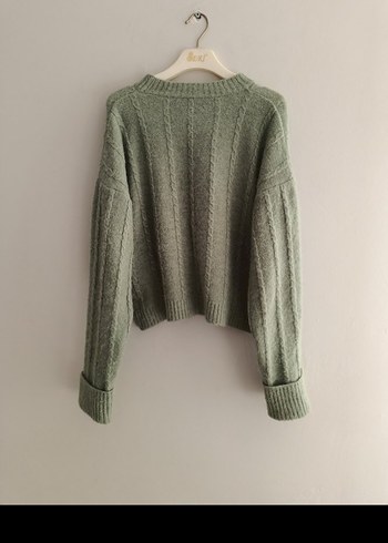 Gri Triko Kadın Kazak - Görsel 2