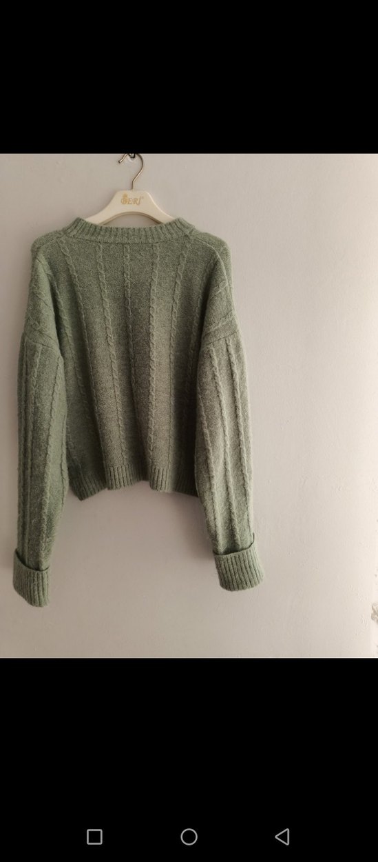 Gri Triko Kadın Kazak - Görsel 4