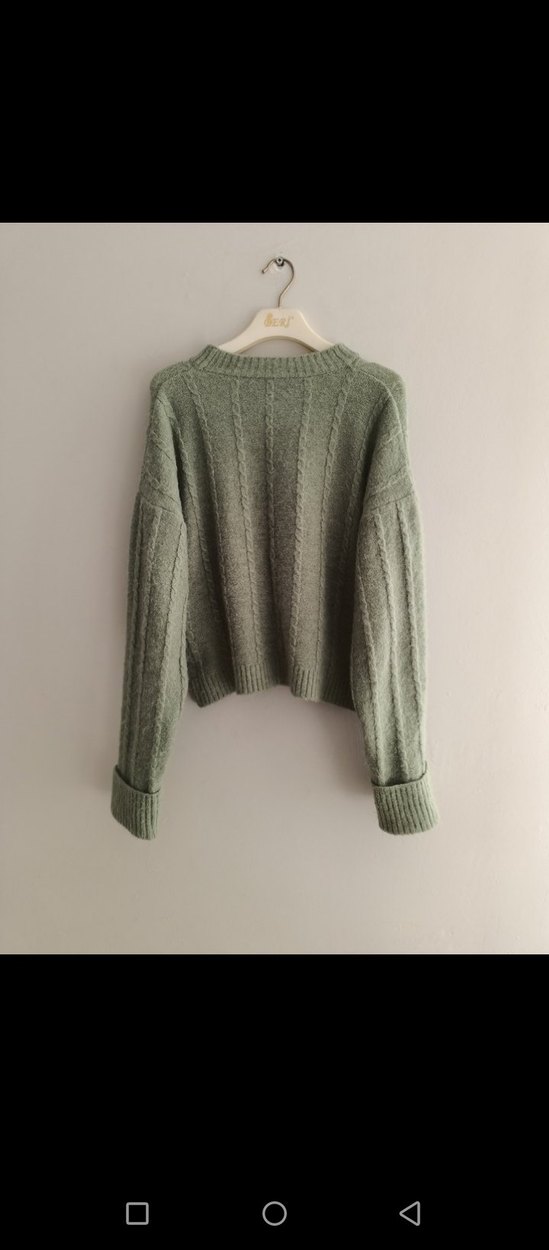 Gri Triko Kadın Kazak - Görsel 2