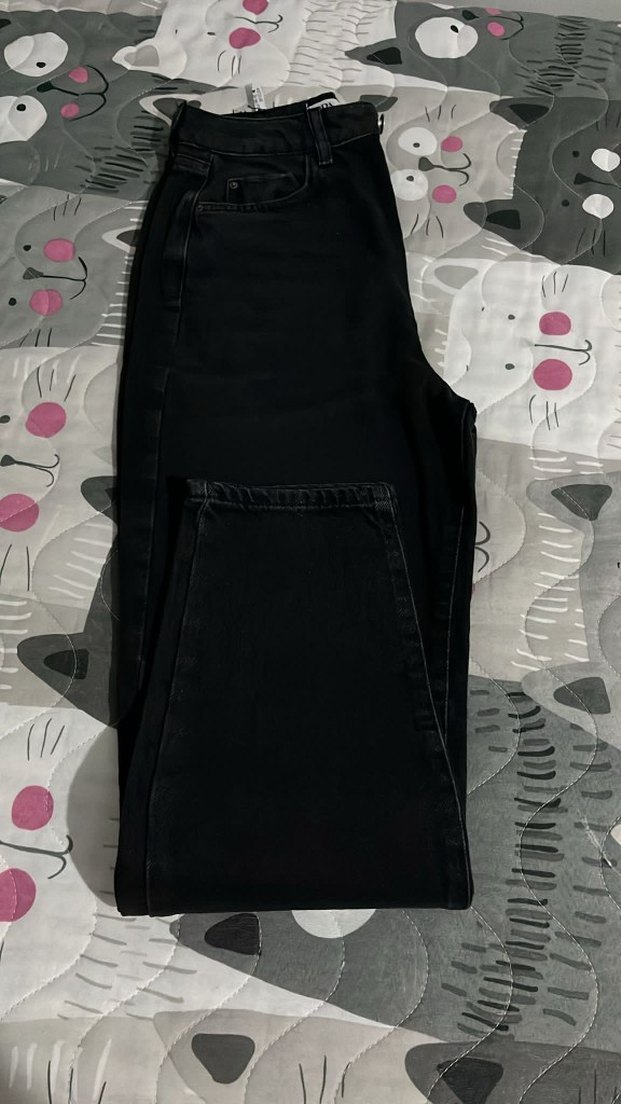 Siyah Uzun Kadın Kot Pantolon - Görsel 2