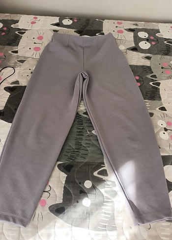 Gri Pilili Kadın Kumaş Pantolon - Görsel 3