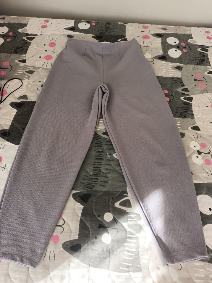 Gri Pilili Kadın Kumaş Pantolon - Görsel 3