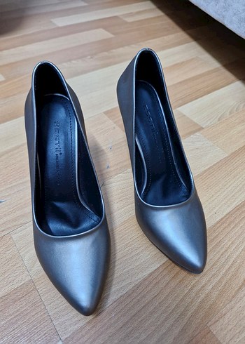 35 Beden gri Renk Gri Minimalist Stiletto Topuklu Kadın Ayakkabı