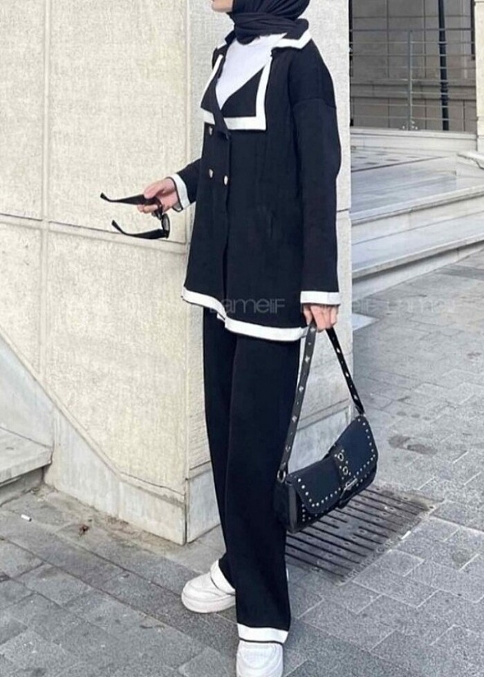 SİYAH BEYAZ İKİLİ TAKIM - Görsel 3