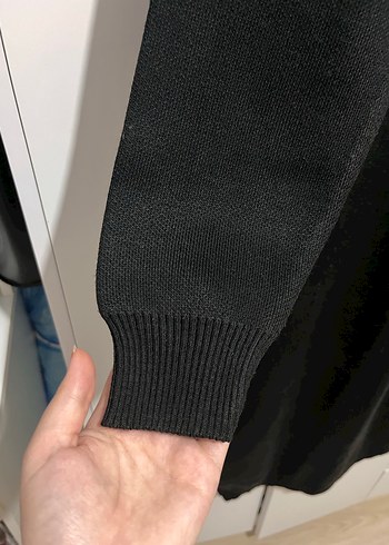 Siyah Triko Elbise - Görsel 5