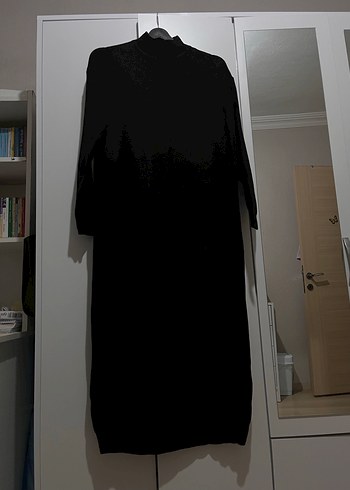 Siyah Triko Elbise - Görsel 4