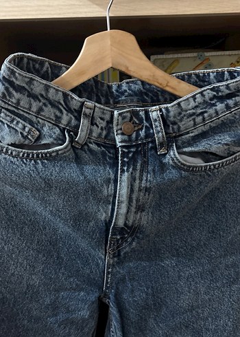 Gri Bol Kesim Midi Boy Kadın Denim Pantolon - Görsel 3