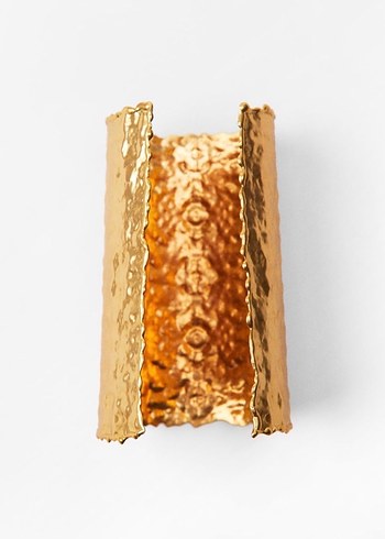 Kadın Altın Renkli Desenli Bileklik - Görsel 2