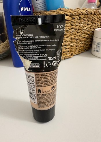 Maybelline Fit Me Matte + Poreless Fondöten 102 Fair Ivory - Görsel 2