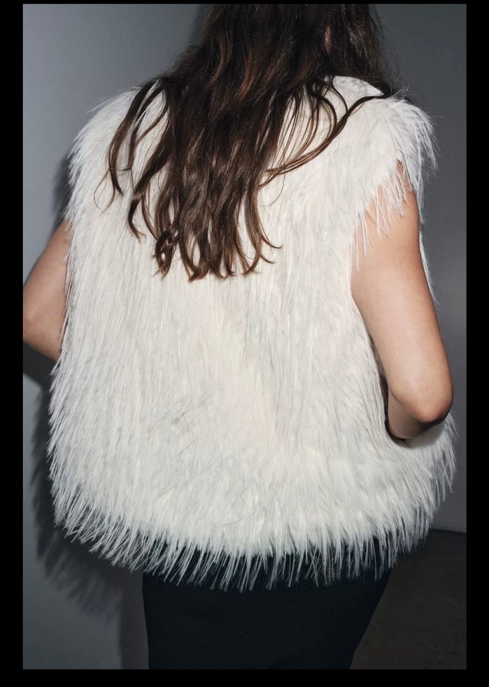 Zara Kürk Yelek - Görsel 2