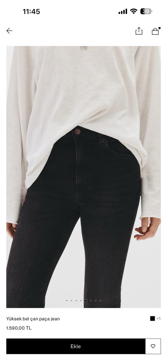 Pull & Bear Antrasit Jean Pantolon - Görsel 4