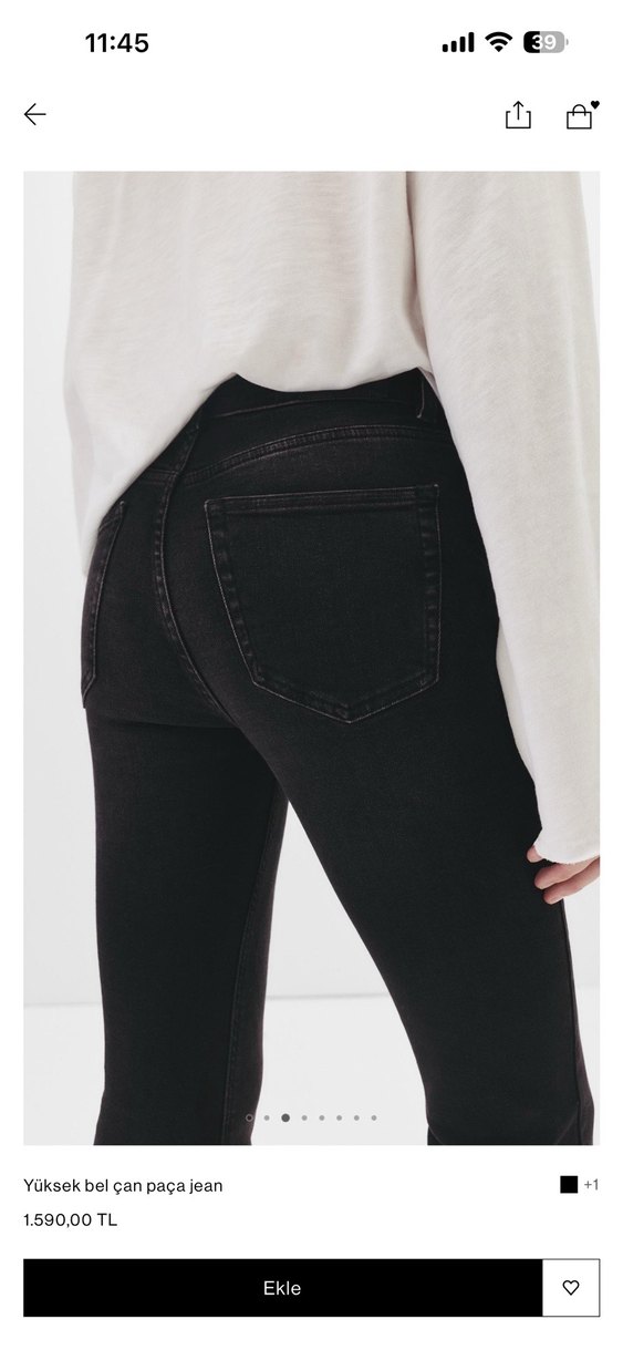 Pull & Bear Antrasit Jean Pantolon - Görsel 2