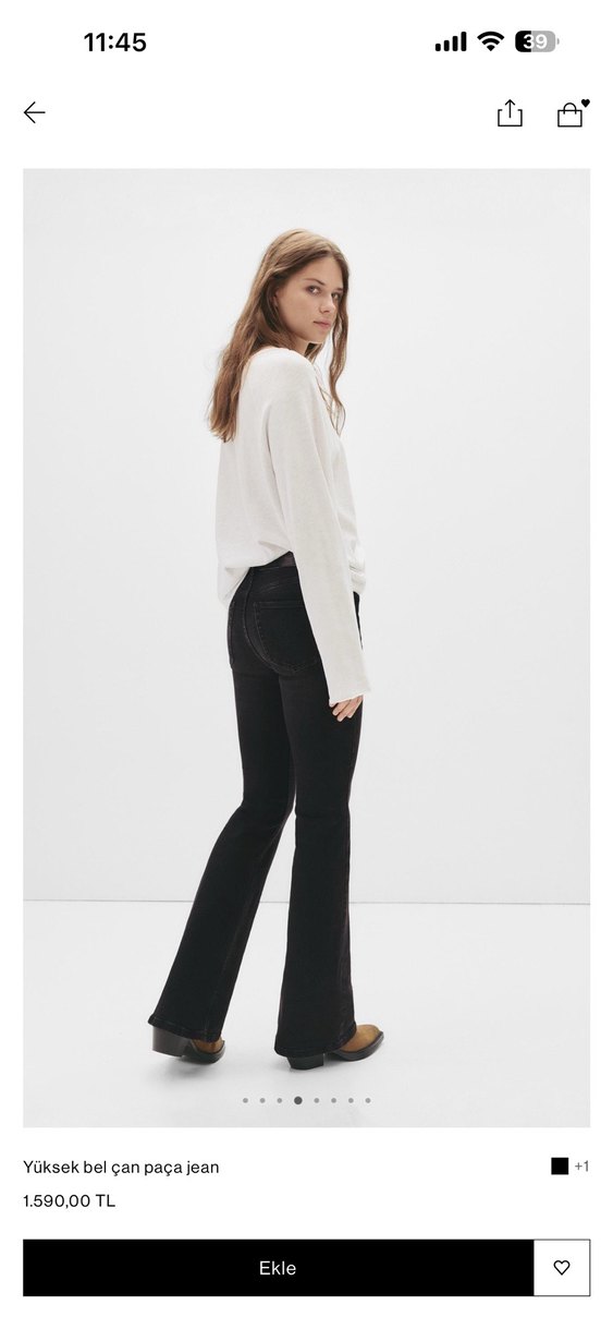 Pull & Bear Antrasit Jean Pantolon - Görsel 3